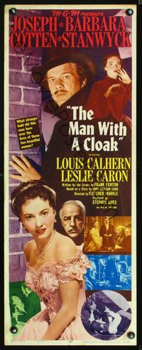 5r315 MAN WITH A CLOAK insert '51 what strange hold did he have over Stanwyck & Joseph Cotten!