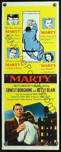 5r322 MARTY insert '55 directed by Delbert Mann, Ernest Borgnine, written by Paddy Chayefsky!