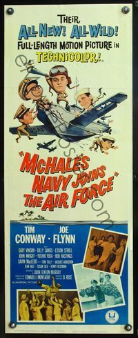 5r327 McHALE'S NAVY JOINS THE AIR FORCE insert '65 great art of Tim Conway in wacky flying ship!