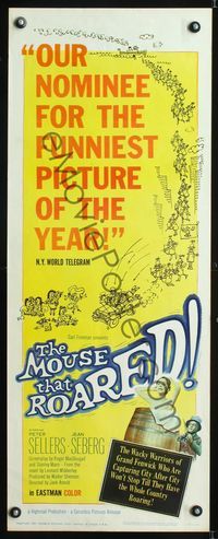 5r342 MOUSE THAT ROARED insert '59 Sellers & Seberg take over the country w/an invasion of laughs!
