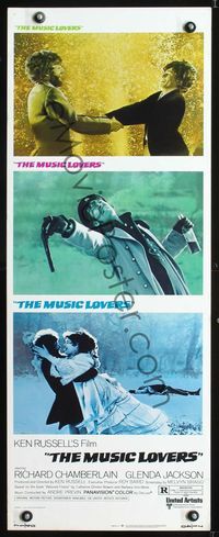5r350 MUSIC LOVERS insert '71 Ken Russell, three images of Richard Chamberlain & Glenda Jackson!