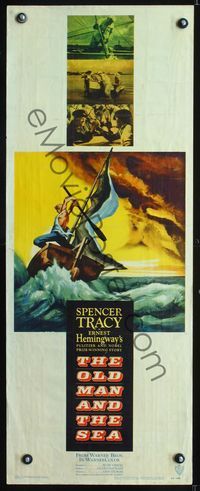 5r376 OLD MAN & THE SEA insert '58 John Sturges, Spencer Tracy, from Ernest Hemingway novel!