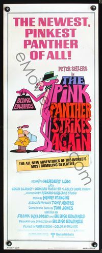 5r401 PINK PANTHER STRIKES AGAIN insert '76 Peter Sellers is Inspector Clouseau, T.W. art!