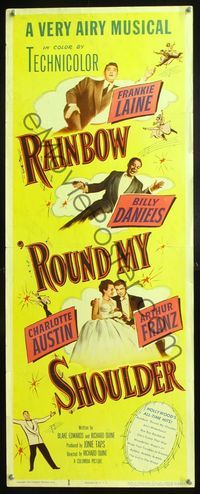 5r431 RAINBOW 'ROUND MY SHOULDER insert '52 Frankie Laine, Billy Daniels, Charlotte Austin, Franz