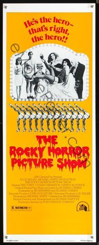 5r460 ROCKY HORROR PICTURE SHOW insert '75 Tim Curry, he's the hero, that's right, the hero!