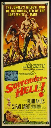 5r593 SURRENDER-HELL insert '59 World War II, a thousand bolo knives at his back!