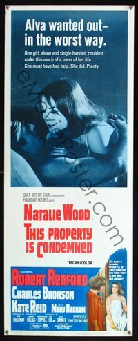 5r622 THIS PROPERTY IS CONDEMNED insert '66 close up of sexy Natalie Wood & Robert Redford in bed!