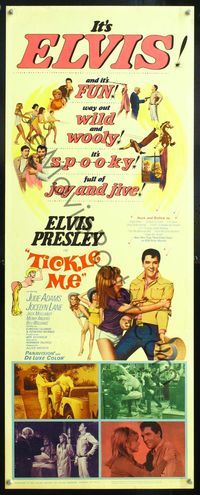 5r629 TICKLE ME insert '65 many images of Elvis Presley romancing sexy Julie Adams!