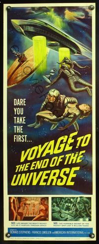 5r667 VOYAGE TO THE END OF THE UNIVERSE insert '64 AIP, Ikarie XB 1, cool outer space sci-fi art!