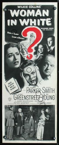 5r690 WOMAN IN WHITE insert '48 Eleanor Parker, Alexis Smith, Sidney Greenstreet, Gig Young