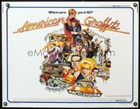 5s020 AMERICAN GRAFFITI 1/2sh '73 George Lucas teen classic, it was the time of your life!