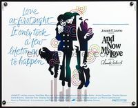 5s025 AND NOW MY LOVE 1/2sh '74 Claude Lelouch's Toute une vie, really cool art of lovers walking!