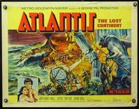 5s039 ATLANTIS THE LOST CONTINENT 1/2sh '61 George Pal underwater sci-fi, fantasy art by Joe Smith!