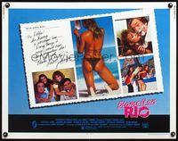 5s073 BLAME IT ON RIO 1/2sh '84 Demi Moore, Michael Caine, super sexy postcard image!
