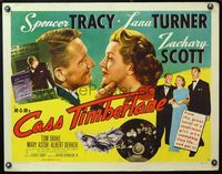 5s095 CASS TIMBERLANE style B 1/2sh '48 Spencer Tracy loves much younger beautiful Lana Turner!