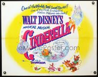 5s105 CINDERELLA 1/2sh R57 Walt Disney classic romantic musical fantasy cartoon!