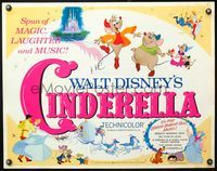 5s107 CINDERELLA 1/2sh R73 Walt Disney classic romantic musical fantasy cartoon!