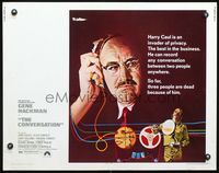 5s120 CONVERSATION 1/2sh '74 Gene Hackman is an invader of privacy, Francis Ford Coppola