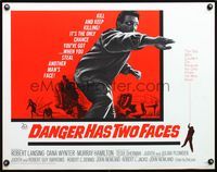 5s128 DANGER HAS TWO FACES 1/2sh '67 Robert Lansing, Dana Wynter, spy that stole another man's face