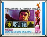 5s135 DEADFALL 1/2sh '68 cool close-up of Michael Caine, Giovanna Ralli, Bryan Forbes