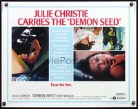 5s139 DEMON SEED style B 1/2sh '77 Julie Christie is profanely violated by a demonic machine!
