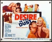 5s143 DESIRE IN THE DUST 1/2sh '60 only the hot sun was witness to Martha Hyer's shameless sin!