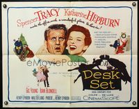 5s144 DESK SET 1/2sh '57 Spencer Tracy & Katharine Hepburn make the office a wonderful place!