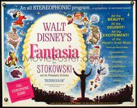 5s174 FANTASIA 1/2sh R63 great image of Mickey Mouse & others, Disney musical cartoon classic!