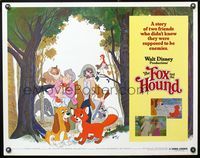 5s194 FOX & THE HOUND 1/2sh '81 two friends who didn't know they were supposed to be enemies!