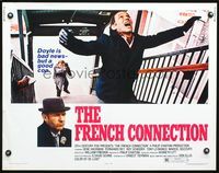 5s197 FRENCH CONNECTION 1/2sh '71 Gene Hackman in movie chase climax, directed by William Friedkin!