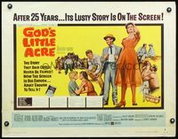 5s217 GOD'S LITTLE ACRE style B 1/2sh '58 different image of Robert Ryan & sexy Tina Louise!