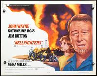 5s242 HELLFIGHTERS 1/2sh '69 John Wayne as fireman Red Adair, Katharine Ross, blazing inferno!