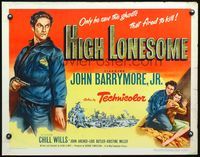 5s245 HIGH LONESOME 1/2sh '50 full-length artowrk of John Barrymore Jr. pointing gun!