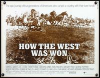 5s252 HOW THE WEST WAS WON 1/2sh R70 John Ford epic, Debbie Reynolds, Gregory Peck & all-star cast!