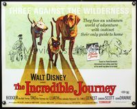 5s267 INCREDIBLE JOURNEY 1/2sh R74 Disney, art of Bull Terrier, Siamese cat & Labrador Retriever!