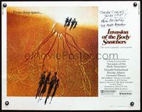 5s273 INVASION OF THE BODY SNATCHERS signed B 1/2sh '78 by Kevin McCarthy, who says you're next!