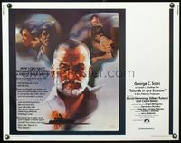 5s276 ISLANDS IN THE STREAM 1/2sh '77 Ernest Hemingway, great Peak art of George C. Scott & cast!