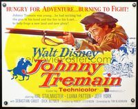 5s293 JOHNNY TREMAIN 1/2sh '57 Walt Disney, from the Esther Forbes novel, art of Hal Stalmaster!