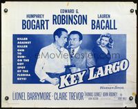 5s303 KEY LARGO 1/2sh R53 Humphrey Bogart, Lauren Bacall, Edward G. Robinson, John Huston noir!