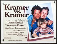 5s311 KRAMER VS. KRAMER 1/2sh '79 Dustin Hoffman, Meryl Streep, child custody & divorce!