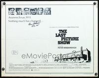 5s327 LAST PICTURE SHOW signed 1/2sh '71 by Ben Johnson, directed by Peter Bogdanovich!