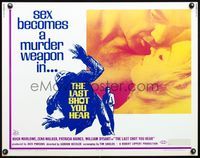 5s328 LAST SHOT YOU HEAR 1/2sh '68 Hugh Marlowe, Zena Walker, sex becomes a murder weapon!