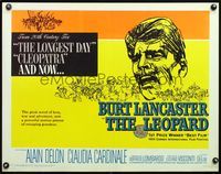 5s334 LEOPARD 1/2sh '63 Luchino Visconti's Il Gattopardo, cool art of Burt Lancaster!