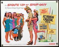 5s352 LT. ROBIN CRUSOE, U.S.N. 1/2sh R74 Disney, cool art of Dick Van Dyke with island babes!