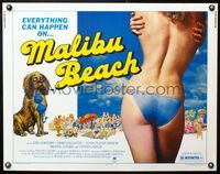 5s360 MALIBU BEACH 1/2sh '78 great image of sexy topless girl in bikini on famed California beach!