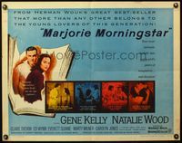 5s373 MARJORIE MORNINGSTAR 1/2sh '58 Gene Kelly, Natalie Wood, from Herman Wouk's novel!