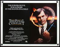 5s423 OMEN 3 - THE FINAL CONFLICT 1/2sh '81 creepy image of Sam Neill as President Damien!