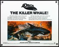 5s431 ORCA 1/2sh '77 wild artwork of attacking Killer Whale by John Berkey, it kills for revenge!