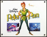 5s443 PETER PAN 1/2sh R82 Walt Disney animated cartoon fantasy classic, great full-length art!