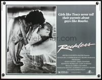 5s473 RECKLESS 1/2sh '84 great image of Aidan Quinn kissing super sexy wet Daryl Hannah!